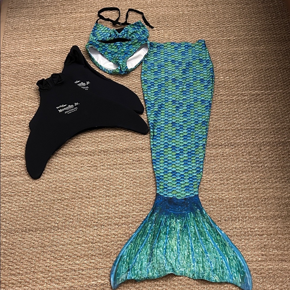 Fin Fun Monofin Jr. Mermaid girls set